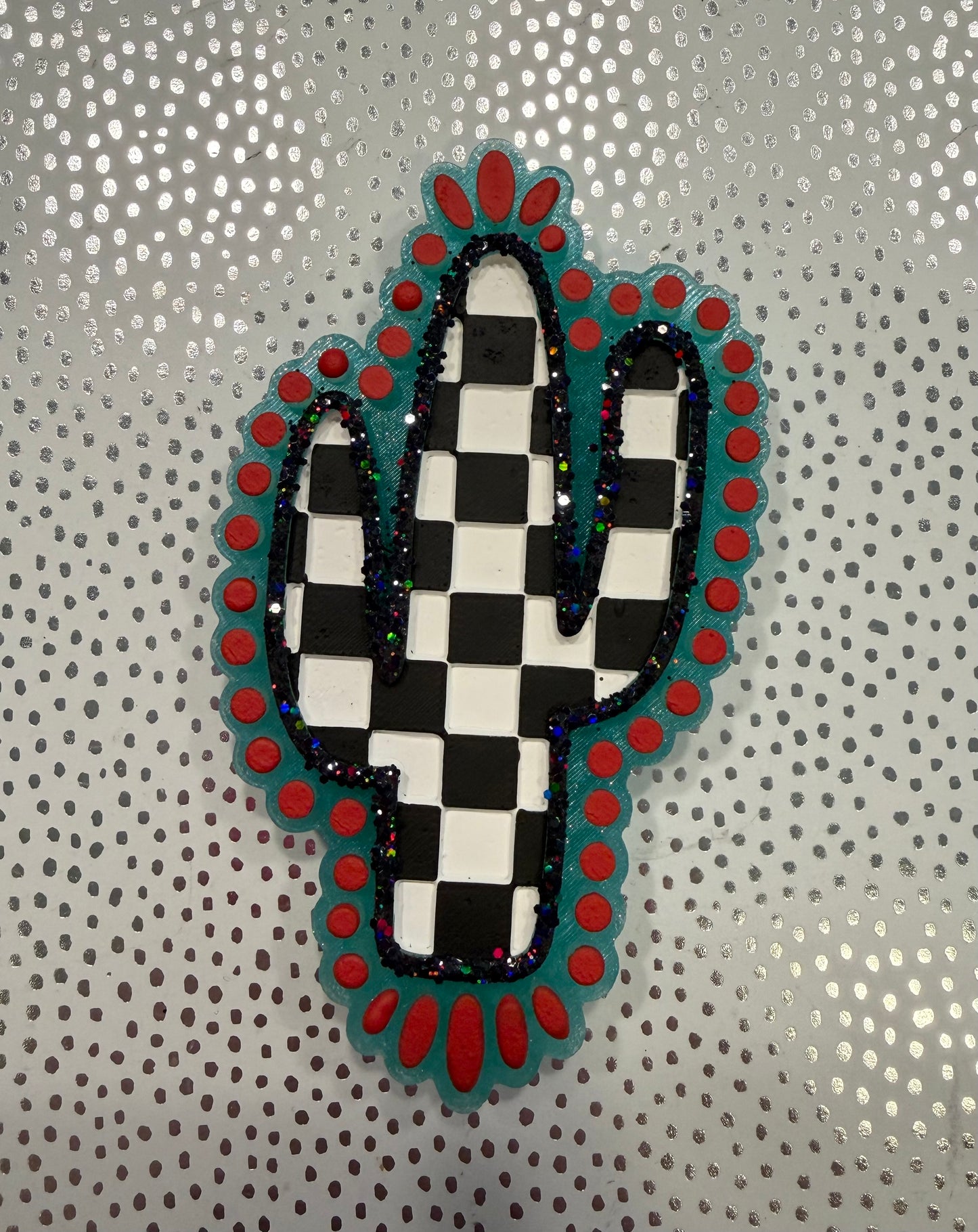 Checkered Cactus Freshie