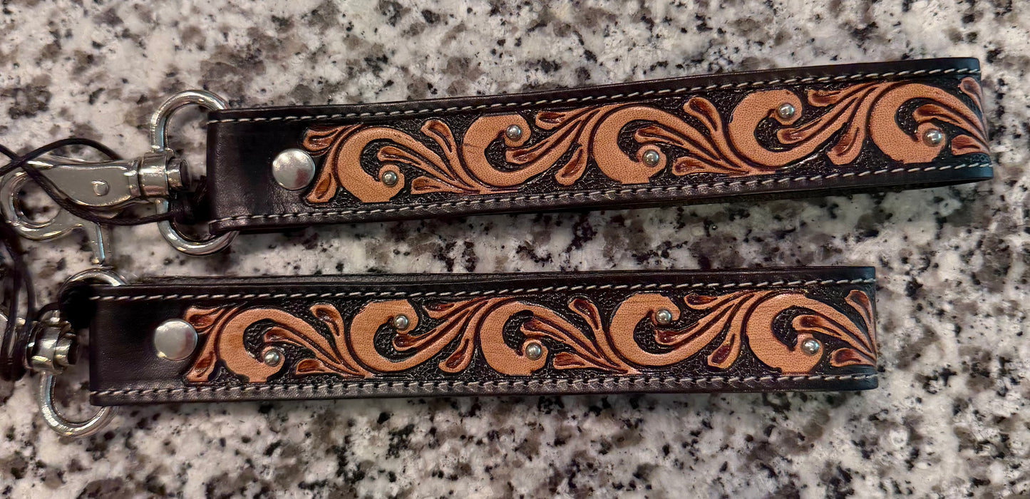 Black Tooled Keychain