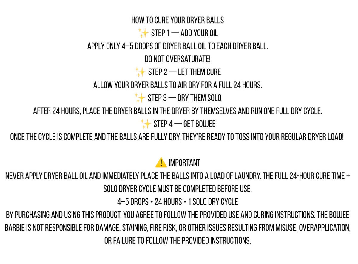 Dryer Ball Oil with or without Dryer Balls