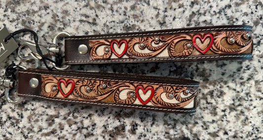 Heart Tooled Keychain
