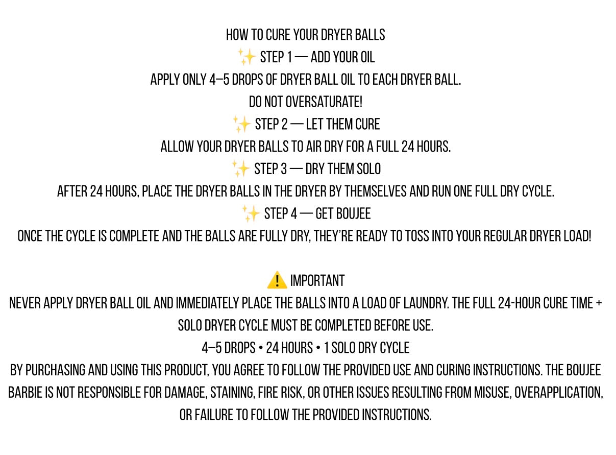 Dryer Ball Oil with or without Dryer Balls