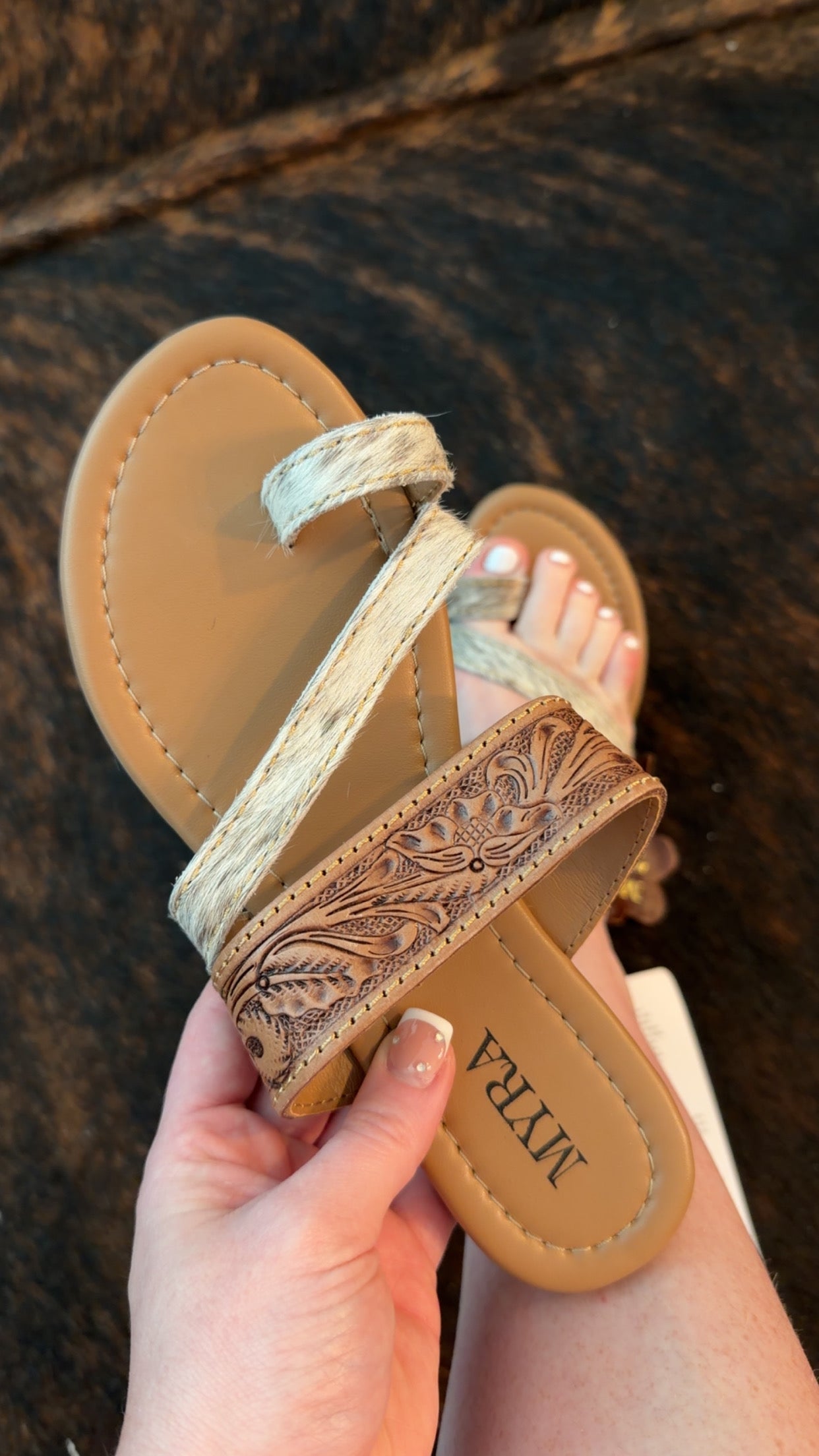 Tool & Cowhide Myra Sandals